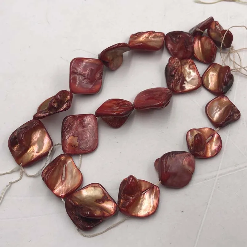 ELEISPL Wholesale 15 Strands 15-17mm Baroque Shell Beads Mixed Colours  #22010336