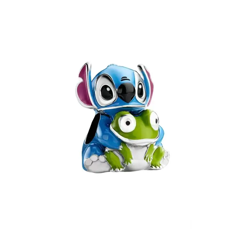 Potdemiel Disney 925 Silber Stitch Charms Anhänger Perlen Passend für 3mm Original Halskette Armband DIY Damen Geburtstagsfeier Edles Geschenk