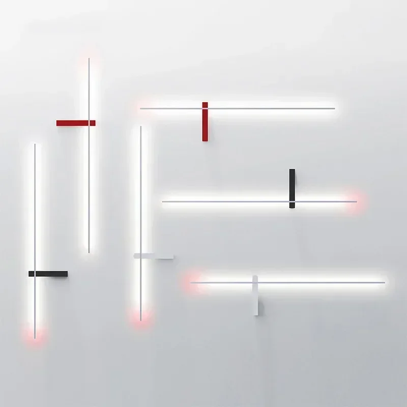 

C666 Minimalist Strip Wall Lamp Nordic Creative Stacked Color Wall Light Personality Iron Decoration Lamp Bedroom Living Room