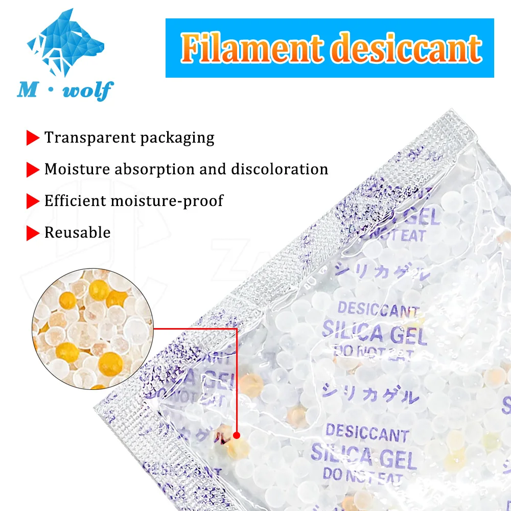 

AMS Filament desiccant For Bambu Lab X1/P1/A1 Series Filament Moisture-proof Absorbent Orange and white transparent silicone