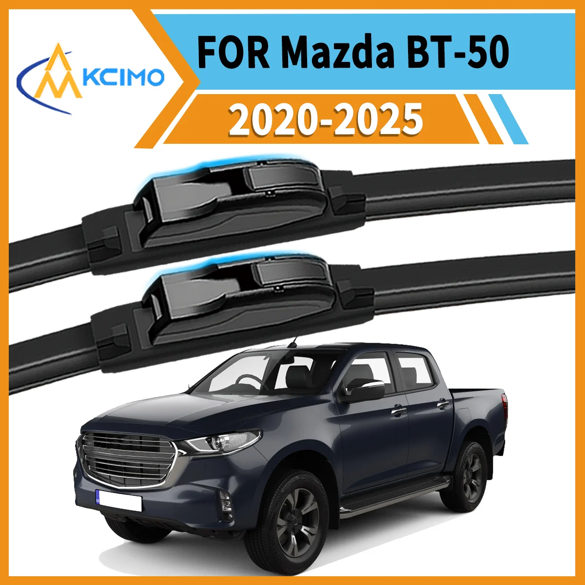 

2PCS High-Performance Wiper Blades For Mazda BT-50 2020-2025 All-Weather Clarity Strong Frame Enhanced Driving Safety & Comfort