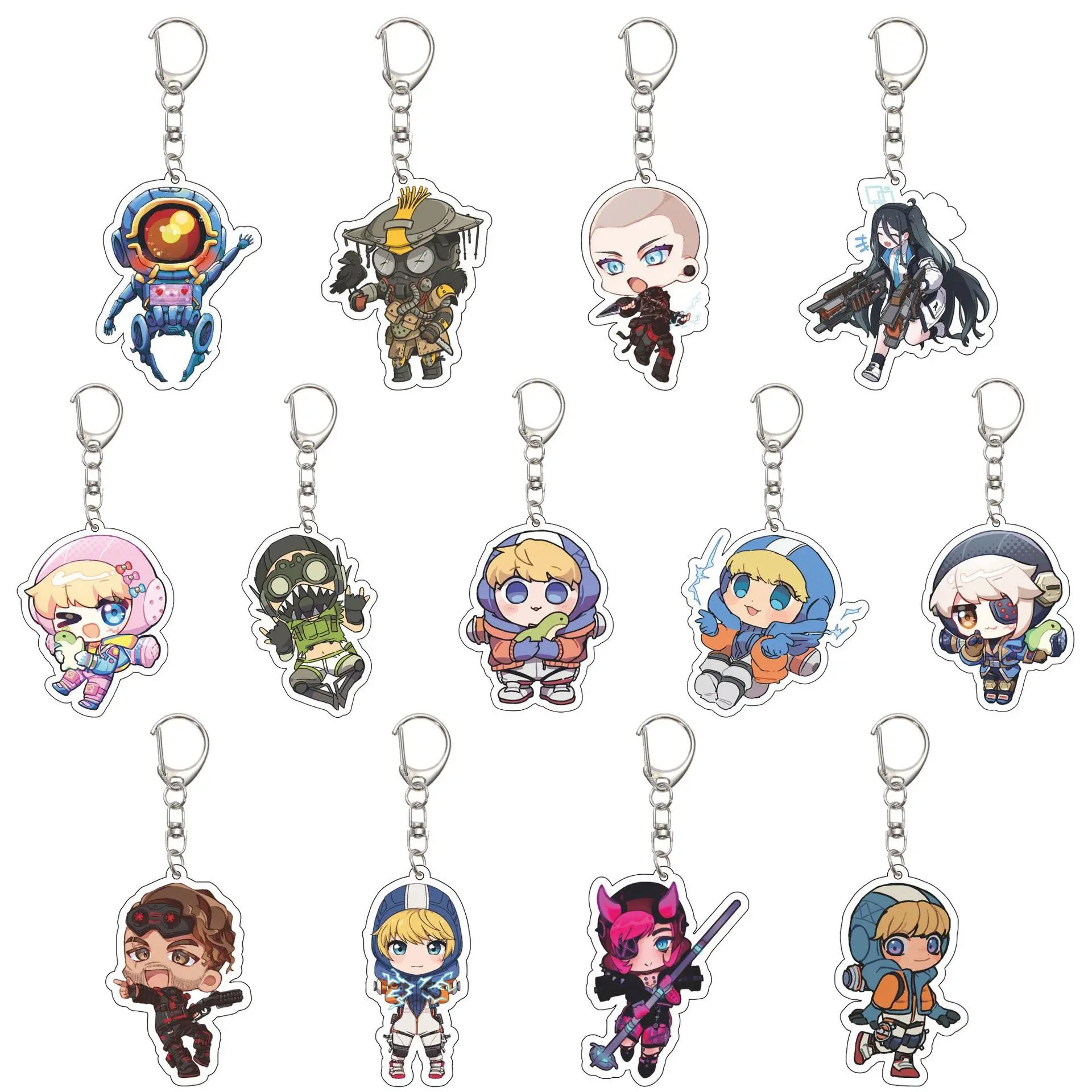 Apex Legends Acrylic Keychain Wraith Octane Pathfinder Bag Pendant Backpack Charm Gift Wraith Octane R99 RE45 Wingman Hanging
