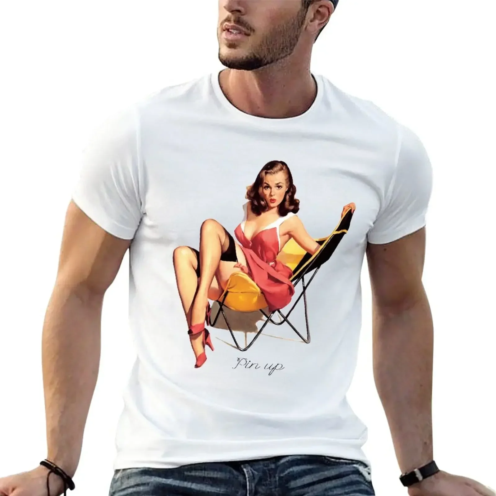 Pin up 5 T-Shirt plain shirts graphic tees quick drying clothes for men