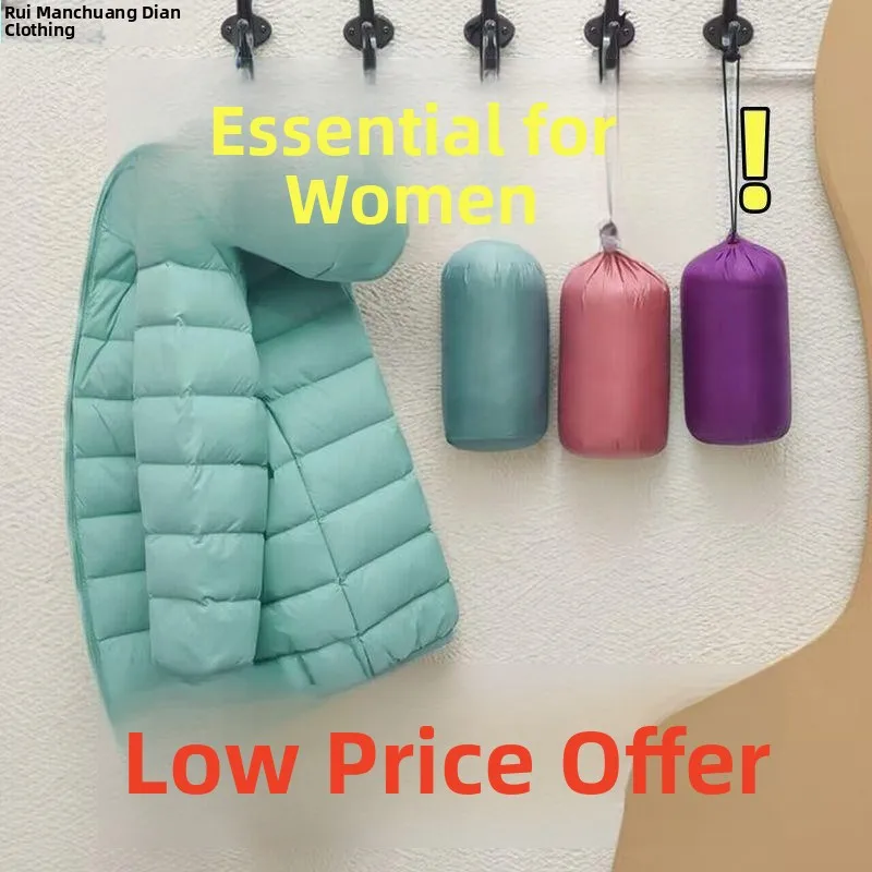 

Lightweight Padded Cotton Jaet Women's ort Autumn Winter New Sle Stand Collar Hooded Large Size Mom Faionable Warm Ou...