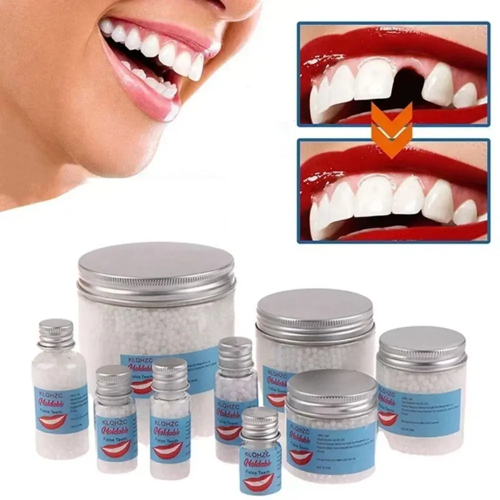 1Pcs Durable Safety Dental Supplies Tooth Repair Glue Temporary Resin Teeth Gaps Filling Solid 5-50ml Shapeable Falseteeth Glue