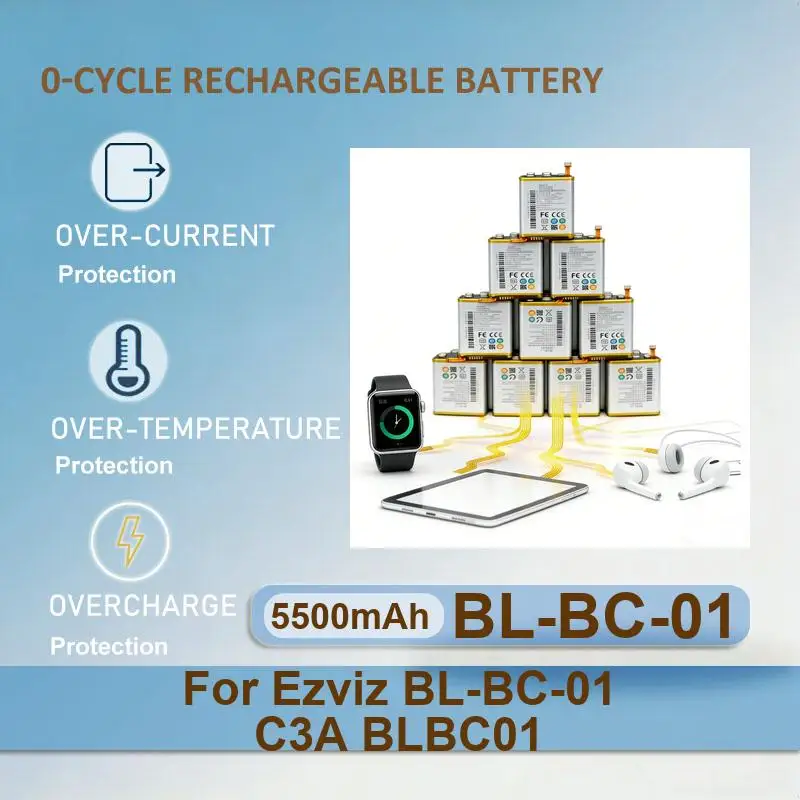 

Аккумулятор для Ezviz BL-BC-01 C3A BLBC01 HIKVISION CS-CTQ1P PB3621