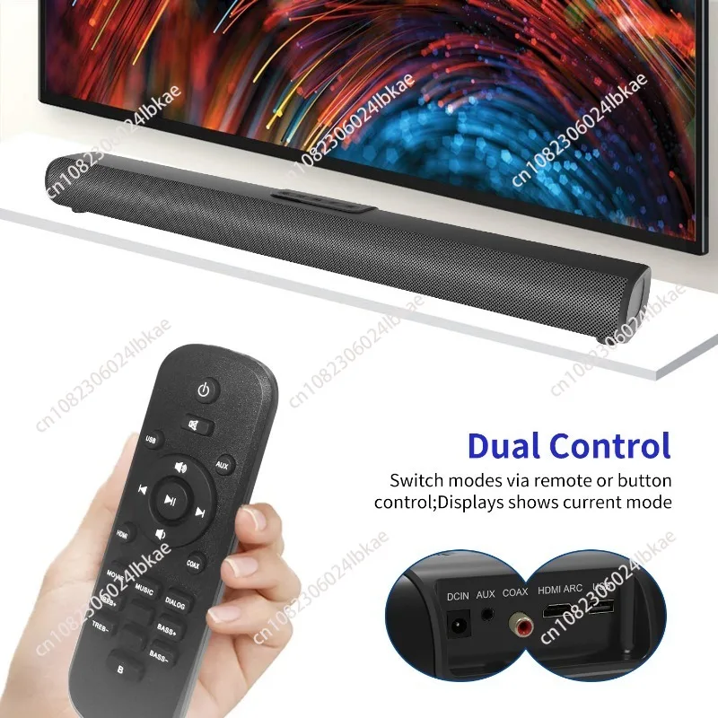 50W High-power Strip TV Soundbar 3D Home Theater System Speaker BT5.0 Computer Theater Wired Wireles Home Surround Sound Subwoof