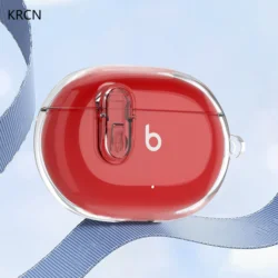 Transparent Case For Beats Studio Buds 2021 Shockproof Earphone Cover Shell for Beats Studio Buds Plus Case With Hook Keychain