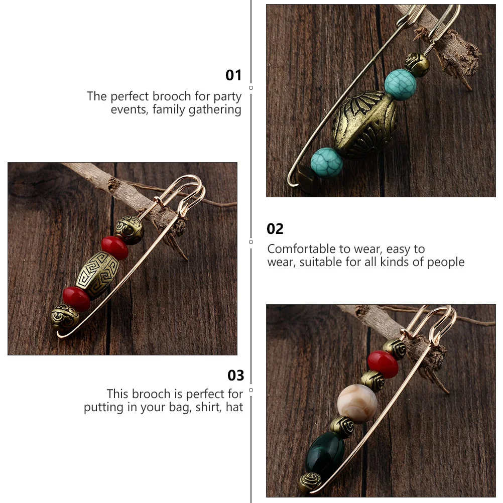 

6pcs Vintage Brooch Pin For Women Retro Alloy Lapel Pins Decorative Clothes Ornament Creative Corsage Simple Breastpin Accessory