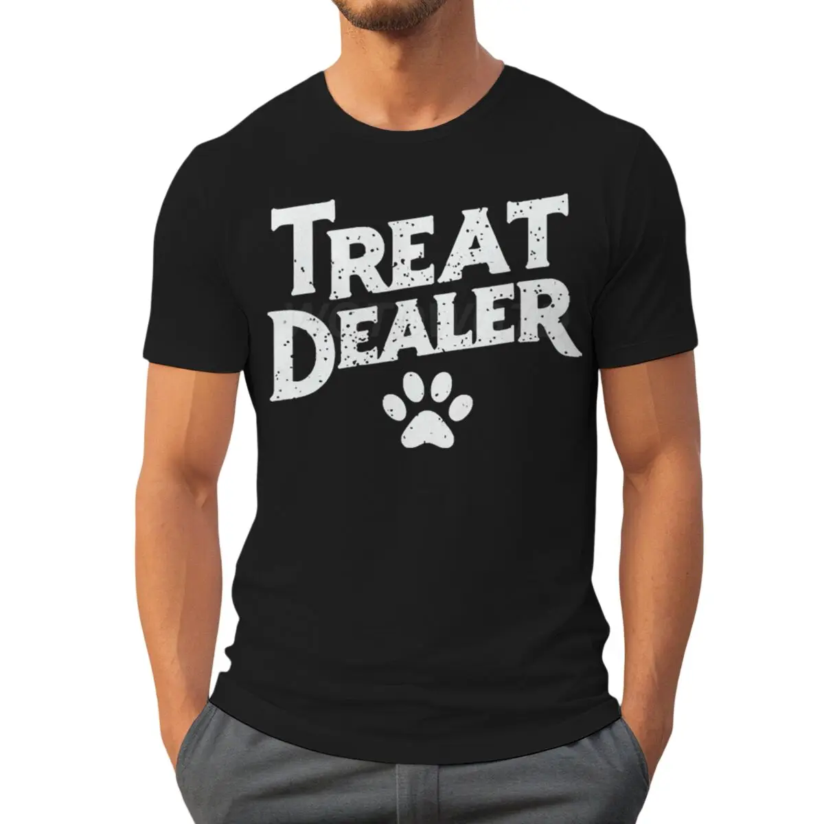 Vintage Treat Dealer Crewneck T-shirt Cute Dog Print Women Men Funny Animal Streetwear Short Sleeve Papa Mama Tshirts