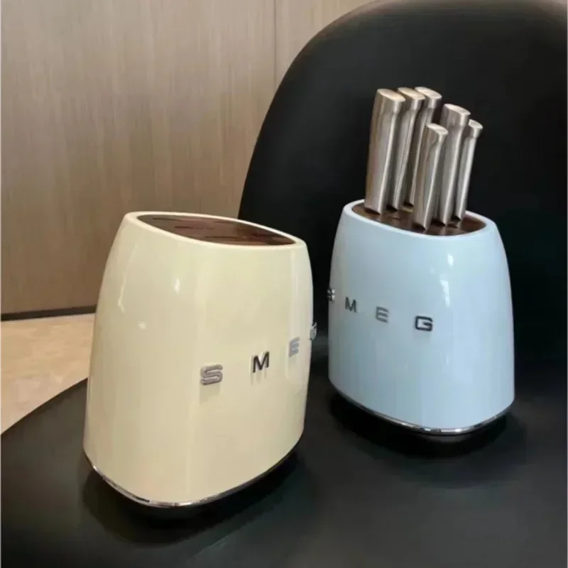 2024 Smeg Knife Holder Luxury Retro Design Knife Holder Not Include Knives High-quality Kitchen Tool Carrier Home Storage Rack