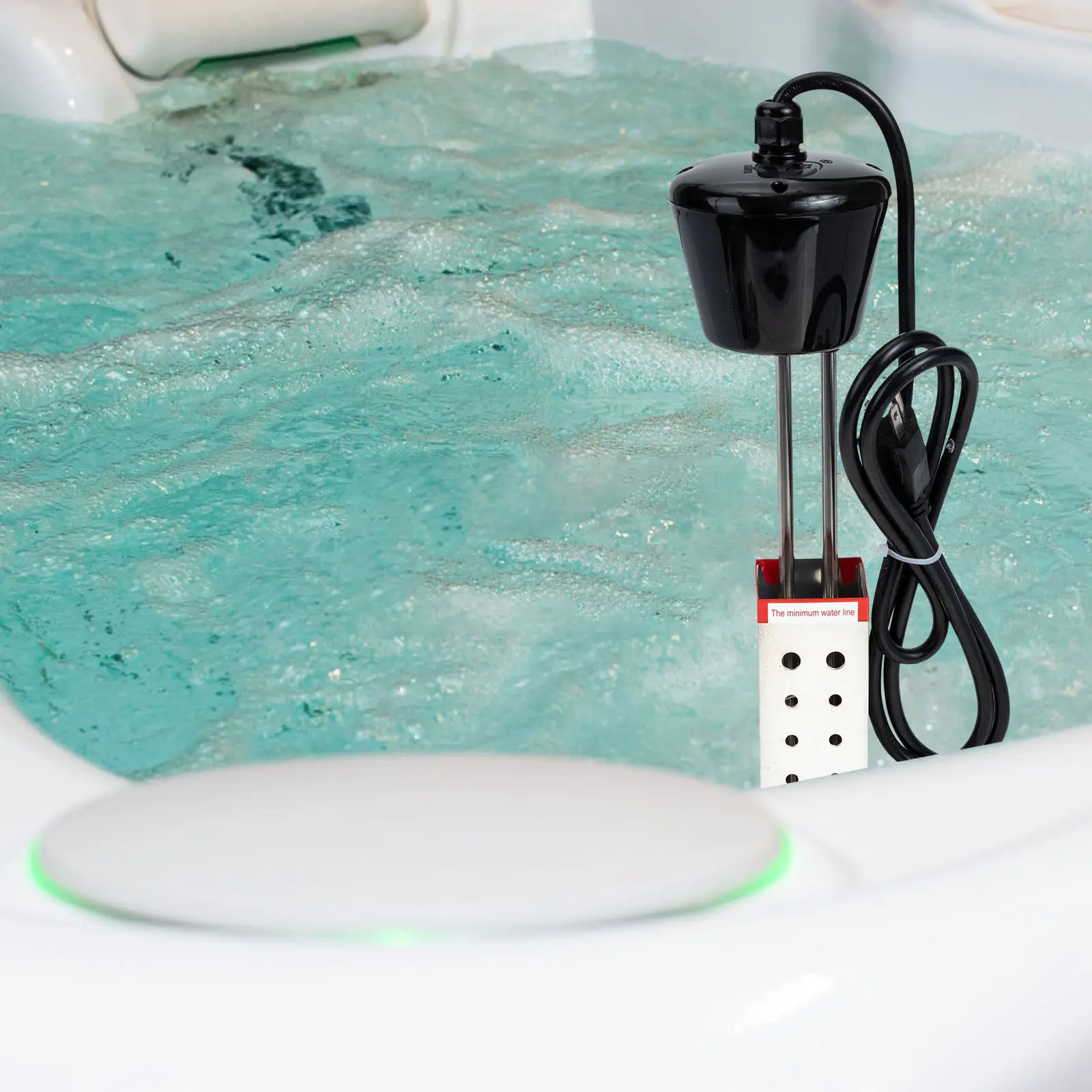 

Reliable 1500W Portable Pool Heater Immersion Type Water Warmer for Bathtubs Inflatable Pools Wooden Barrels Camping Travel