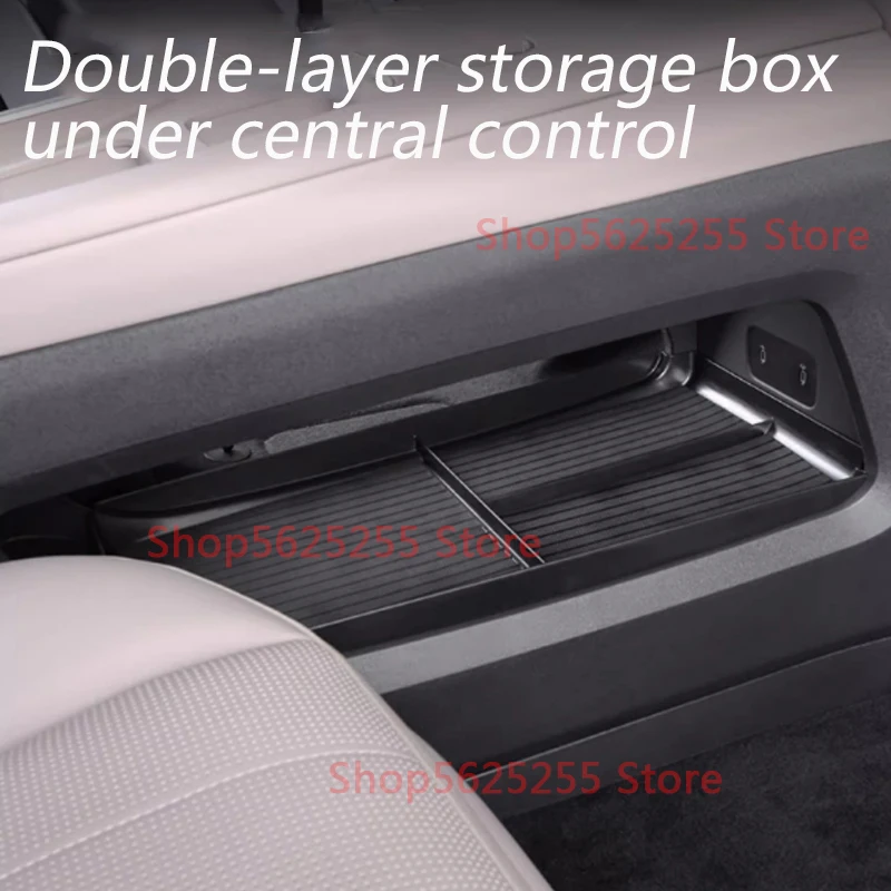 

For NIO ES8 2023 2024 Car Storage Pad Under Center Console Double-layer Automobile Interior Modification Protective Accessories