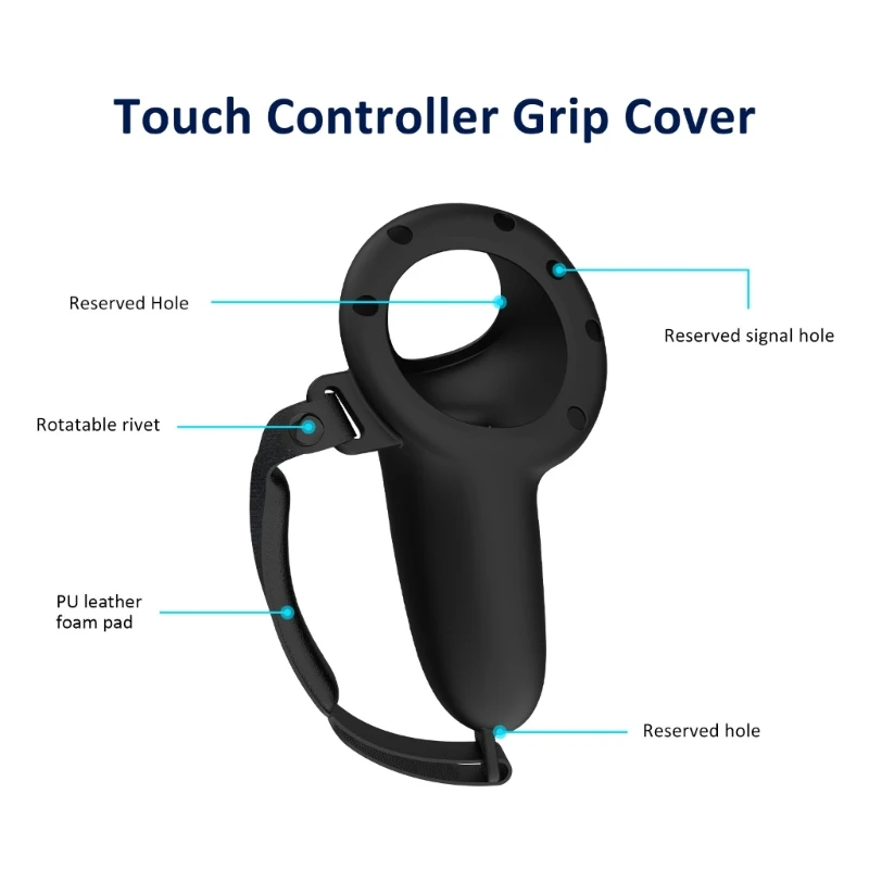 Secure Grip and Sweat Absorption for Meta Quest 3 Controller Silicone Sleeve Drop Shipping