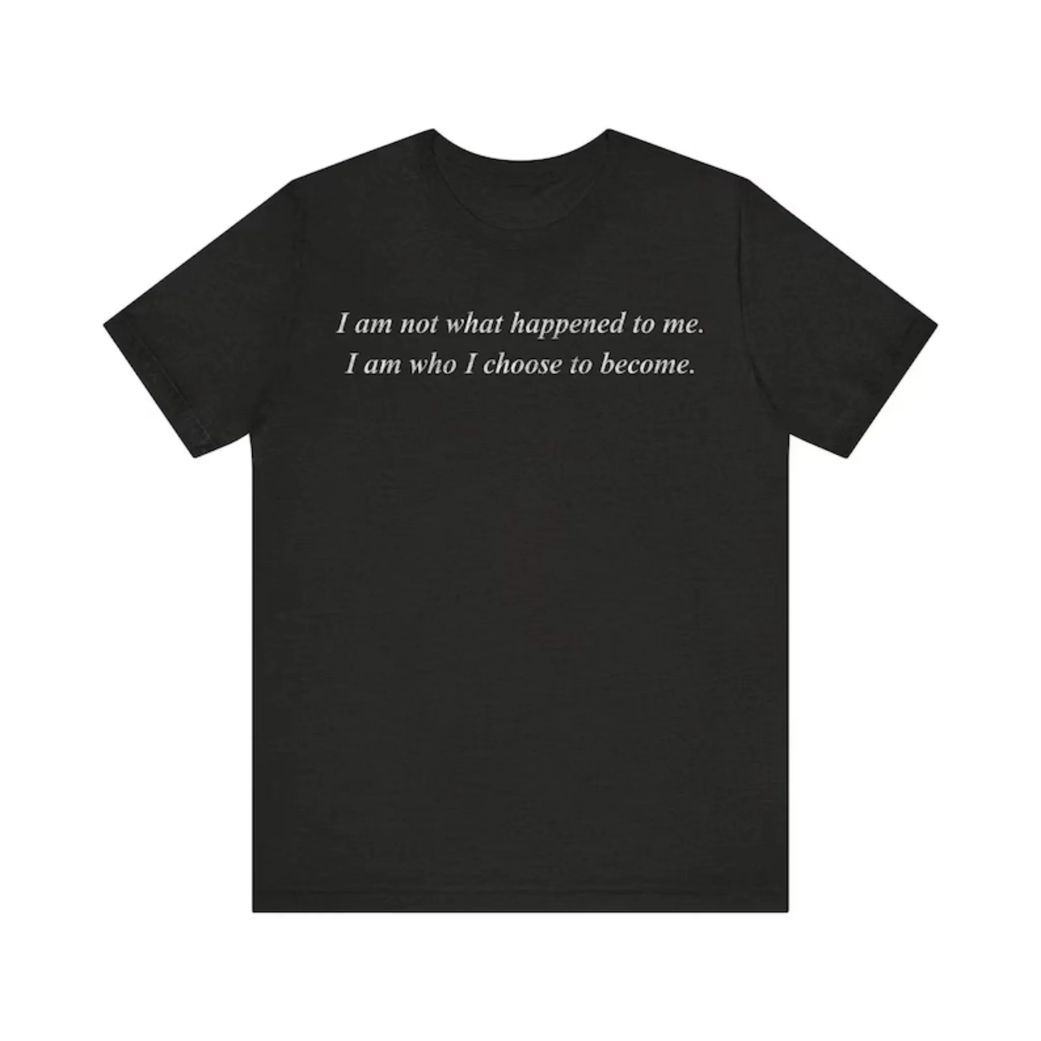 Unisex Inspir Quotes Letter Print T‑Shirt Casual Crew Neck Short Sleeve Minimal Text Slogan Tees Streetwear Daily Tops