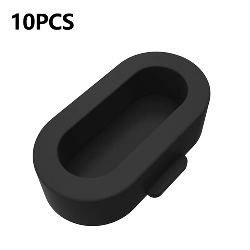 

10 шт. для часов Garmin, порт зарядки, пылезащитные заглушки, силиконовые защитные чехлы - черный
