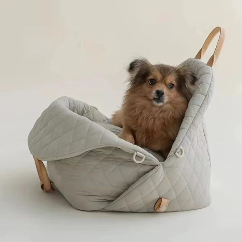 

Lightweight portable dog car new design solid pattern washable detachable car seat cat travel significant other