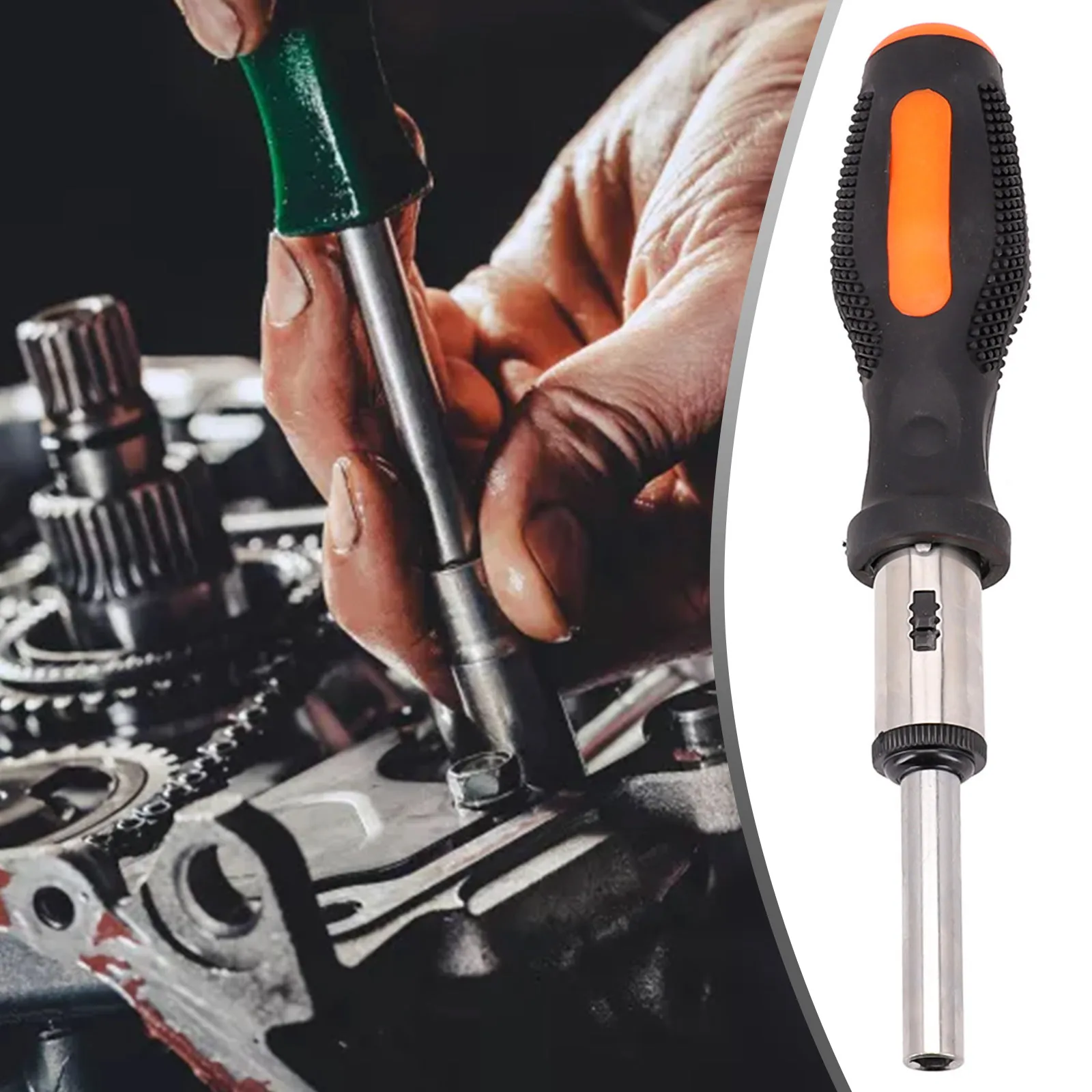 6.35mm Ratchet Screwdriver Bit Holder Straight Handle Screwdriver Extension Socket Ratchet Multifunction Hand Operated Tools