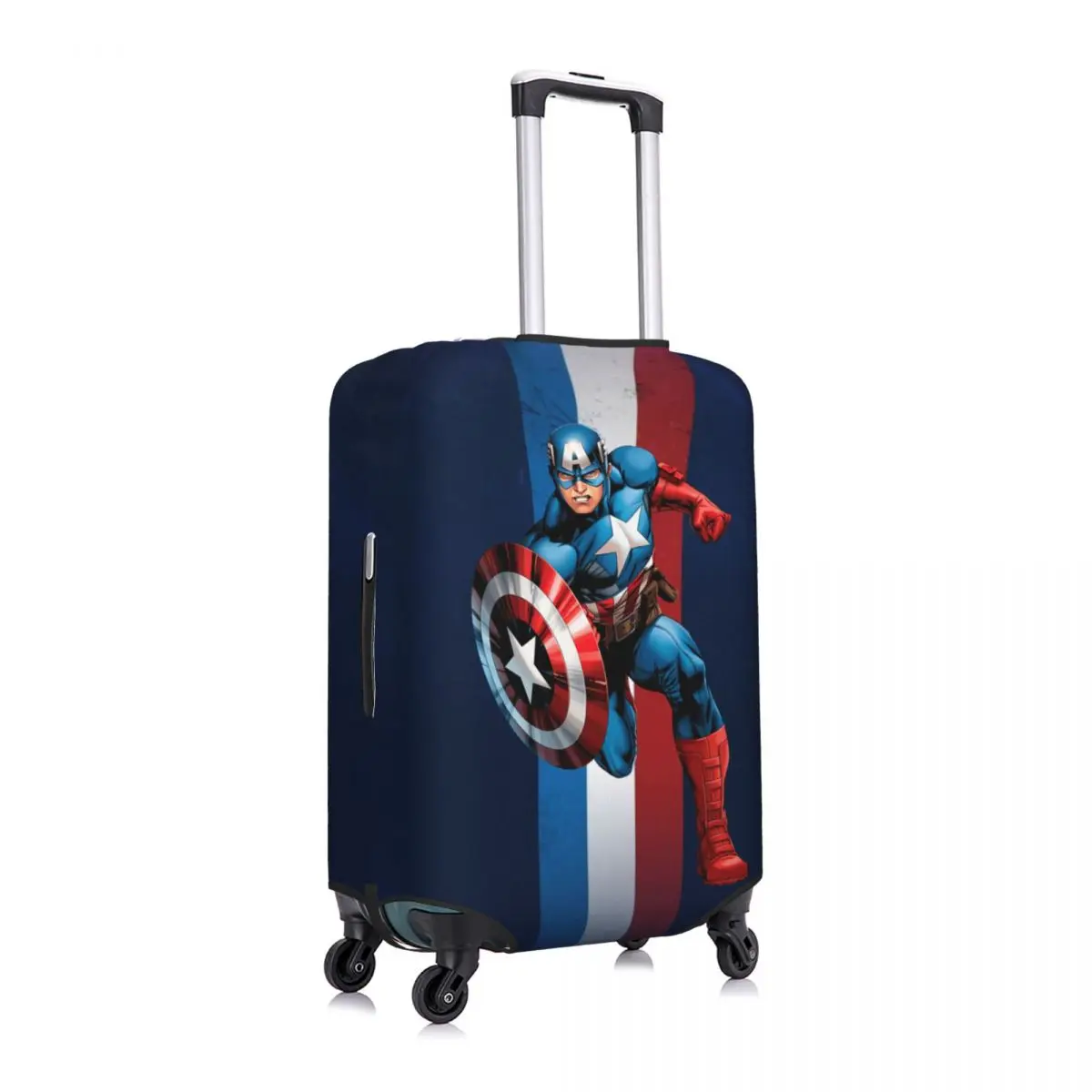 Custom Captain America Suitcase Cover Dust Proof Luggage Protective Covers for 18-32 inch