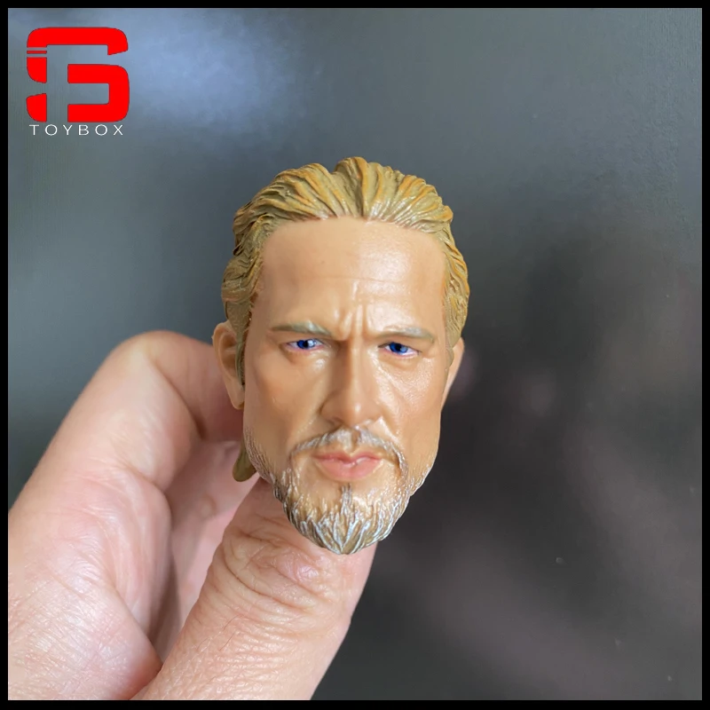 In Stock 1/6 Scale Charlie Hunnam Head Sculpt PVC Male Soldier Head Carving Model Fit 12'' Action Figure Body Dolls