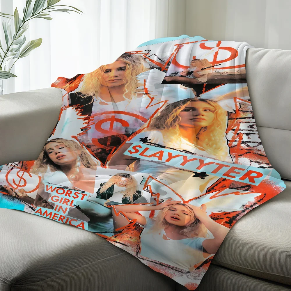 Singer S-slayyyter WORST GIRL IN AMERICA Blanket Suitable For Sofas Beds Offices Cars Outdoor Travel An Gift For Friends Family