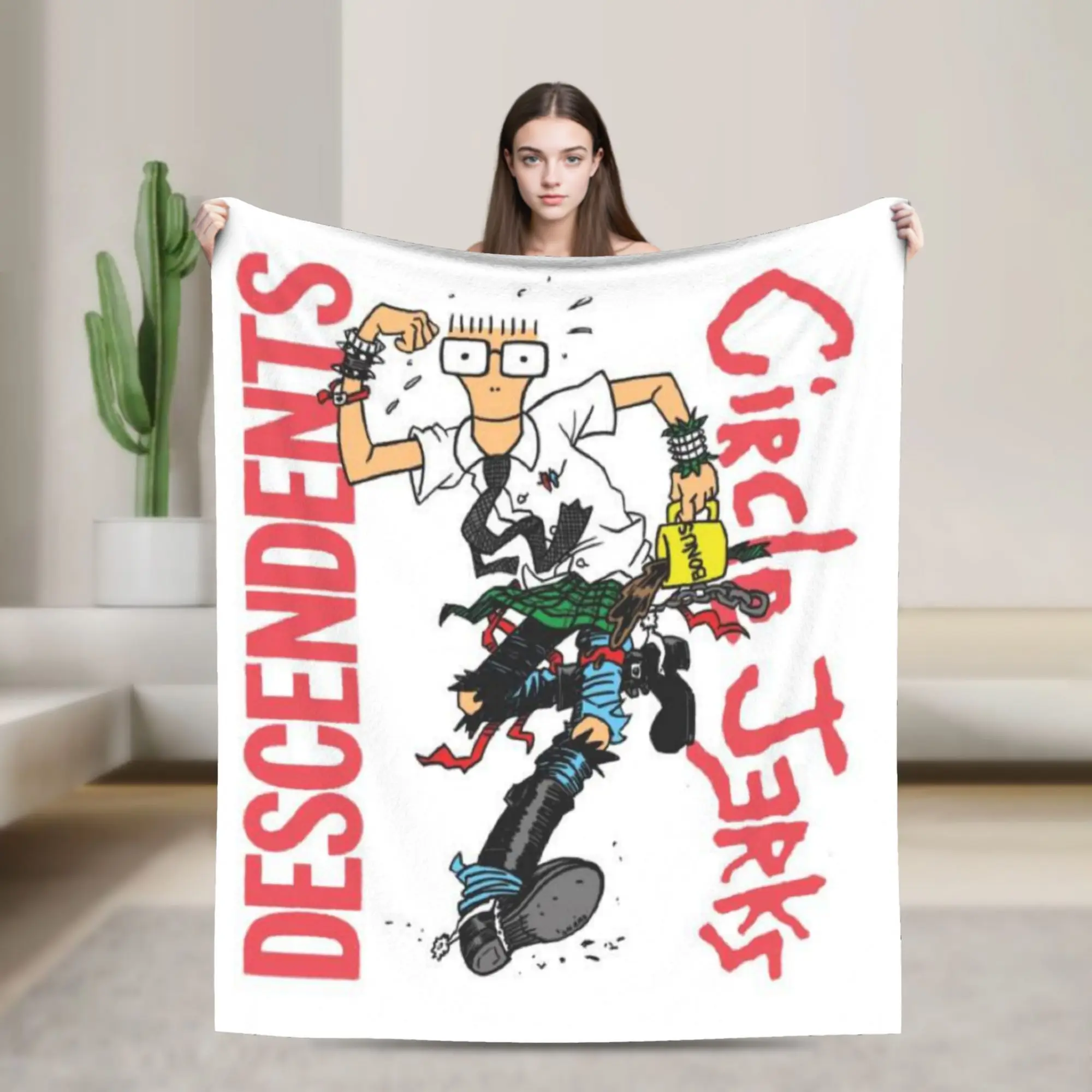 Descendents Milo Goes to College Flannel Blanket Kids Adults  Soft Cozy Throw Blanket Spring Outdoor Bedspread Sofa Bed Cover
