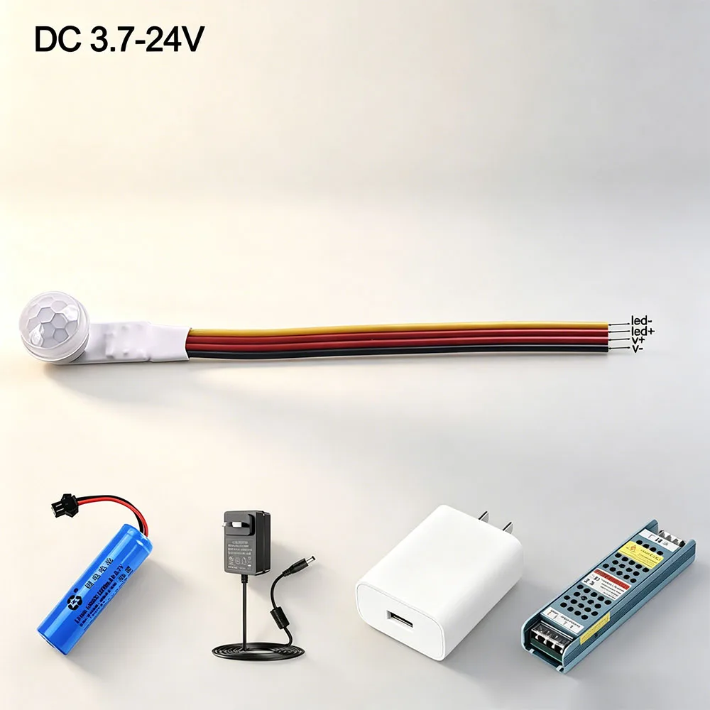 8mm Recessed Mini PIR Human Motion Sensor Wide Voltage 3V-24V Separated Probe Infrared Induction Switch For Under Cabinet Lamp view 3