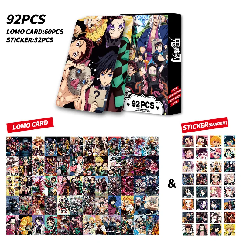 

Genuine 92Pcs Demon Slayer Kimetsu No Yaiba Toy Collectible Cards Cartoon Characters Tanjirou Nezuko Student Favorite Cards Gift