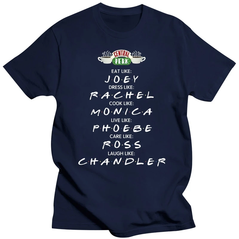 Friends Central Perk Flirt Like Joey Dress Like Rachel T Shirt Black Men S 4Xl