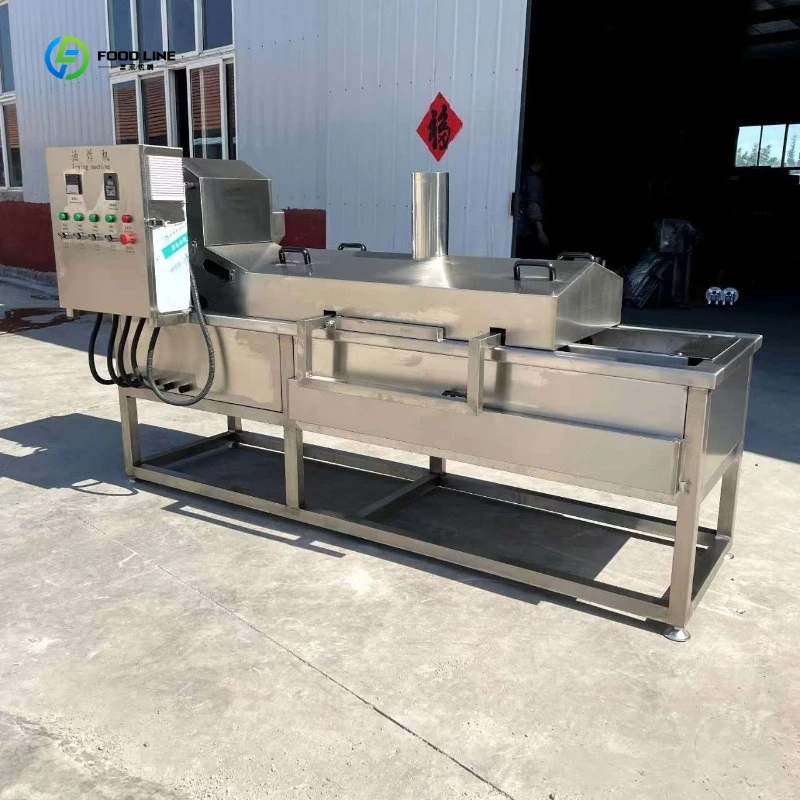 Automatic Commercial Onion Rings Dough Twist Fryer Automatic Lift Continuous Frying Machine FL Customized