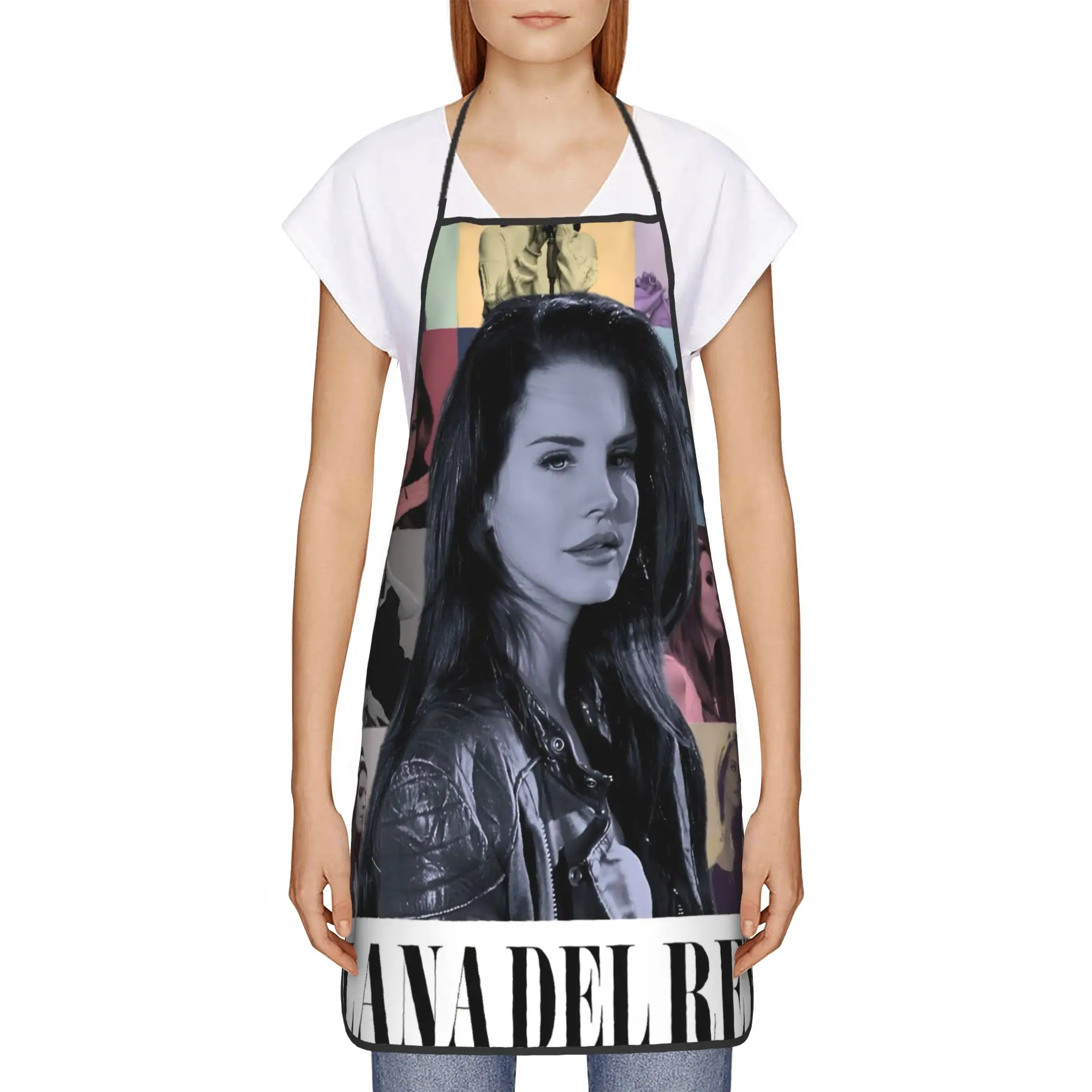 American Lana Del Rey Apron  Barber Barbecue Kitchen Accessories Cleaning Fashionable Aprons without Pocket