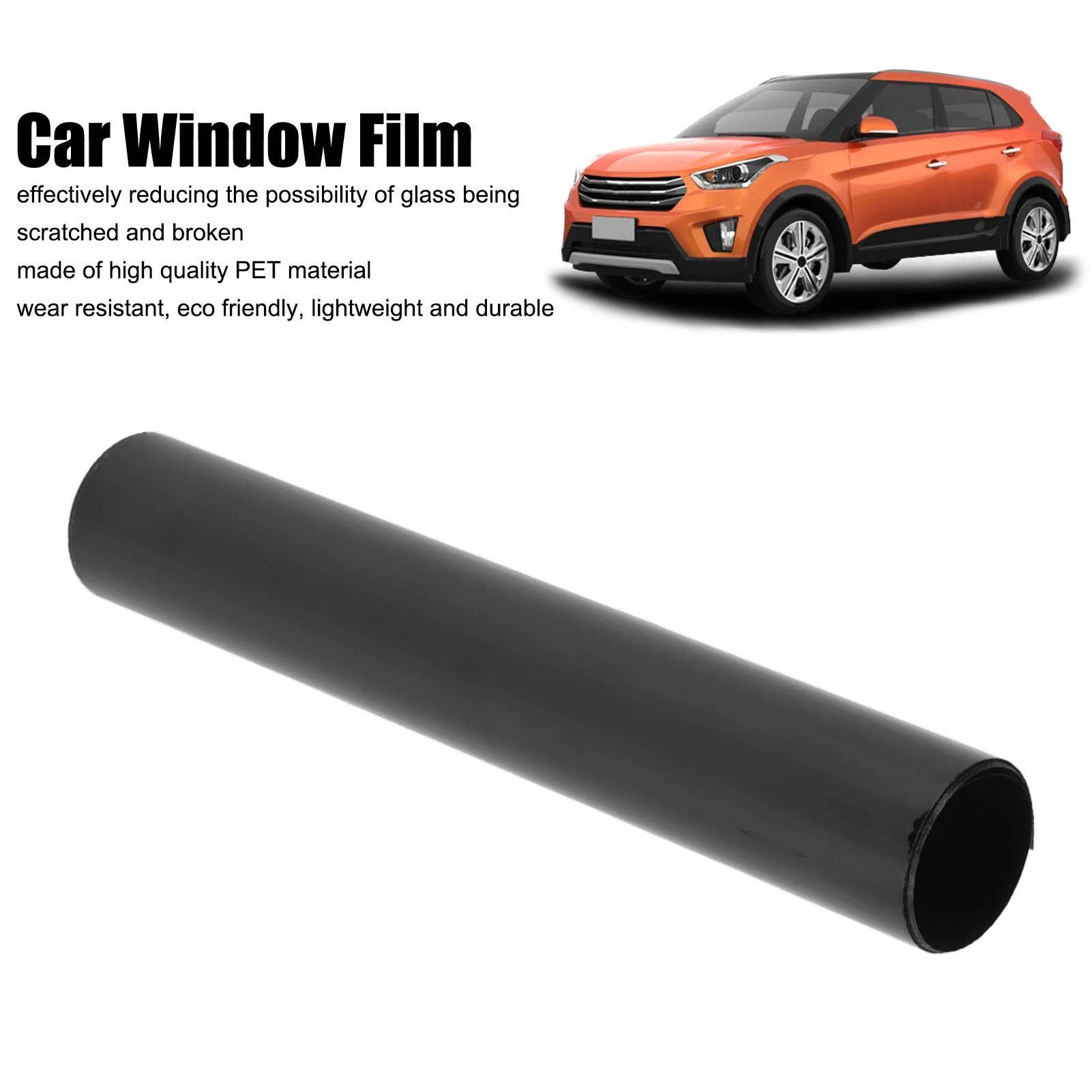 Universal 20x150cm Car Window Tint Film UV Block Windshield Sun Visor Strip With Scraper