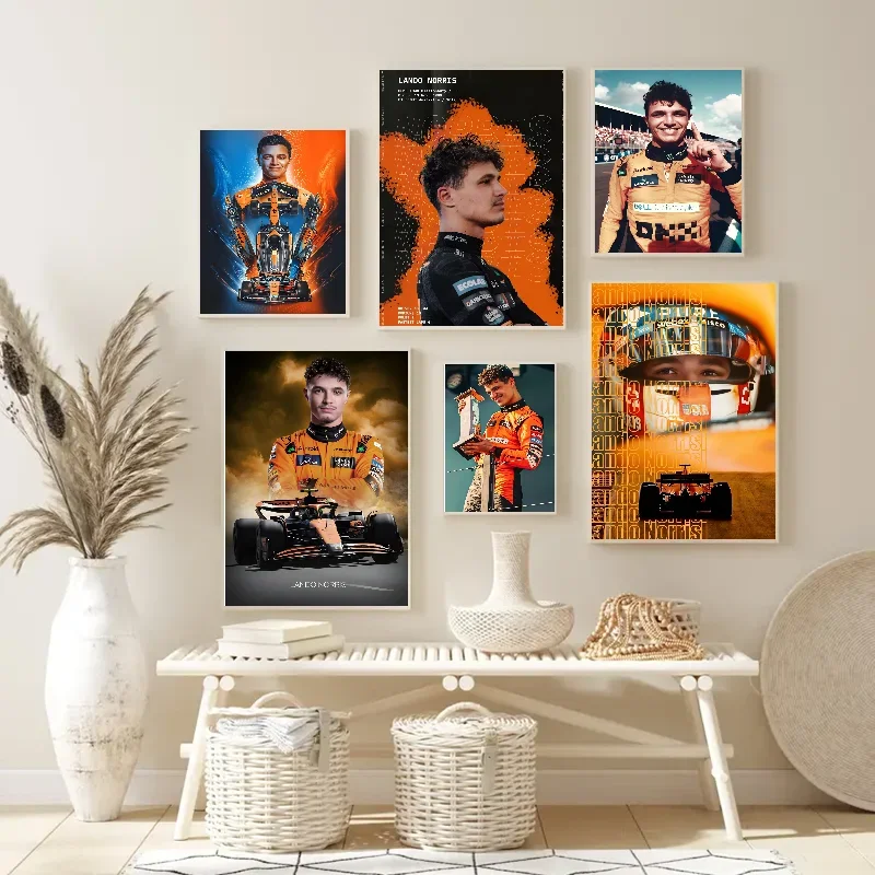 Lando Norris Formula 1 F1 Race Winner Poster Print Home Living Room Bedroom Bar Restaurant Cafe Art Canvas Painting