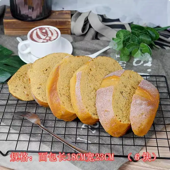 Simulatie Kunstmatige Voedsel Nep Brood Toast Slice Pvc Play Keuken Speelgoed Winkel Etalage Fotografie Rekwisieten Model 7 Stk/partij