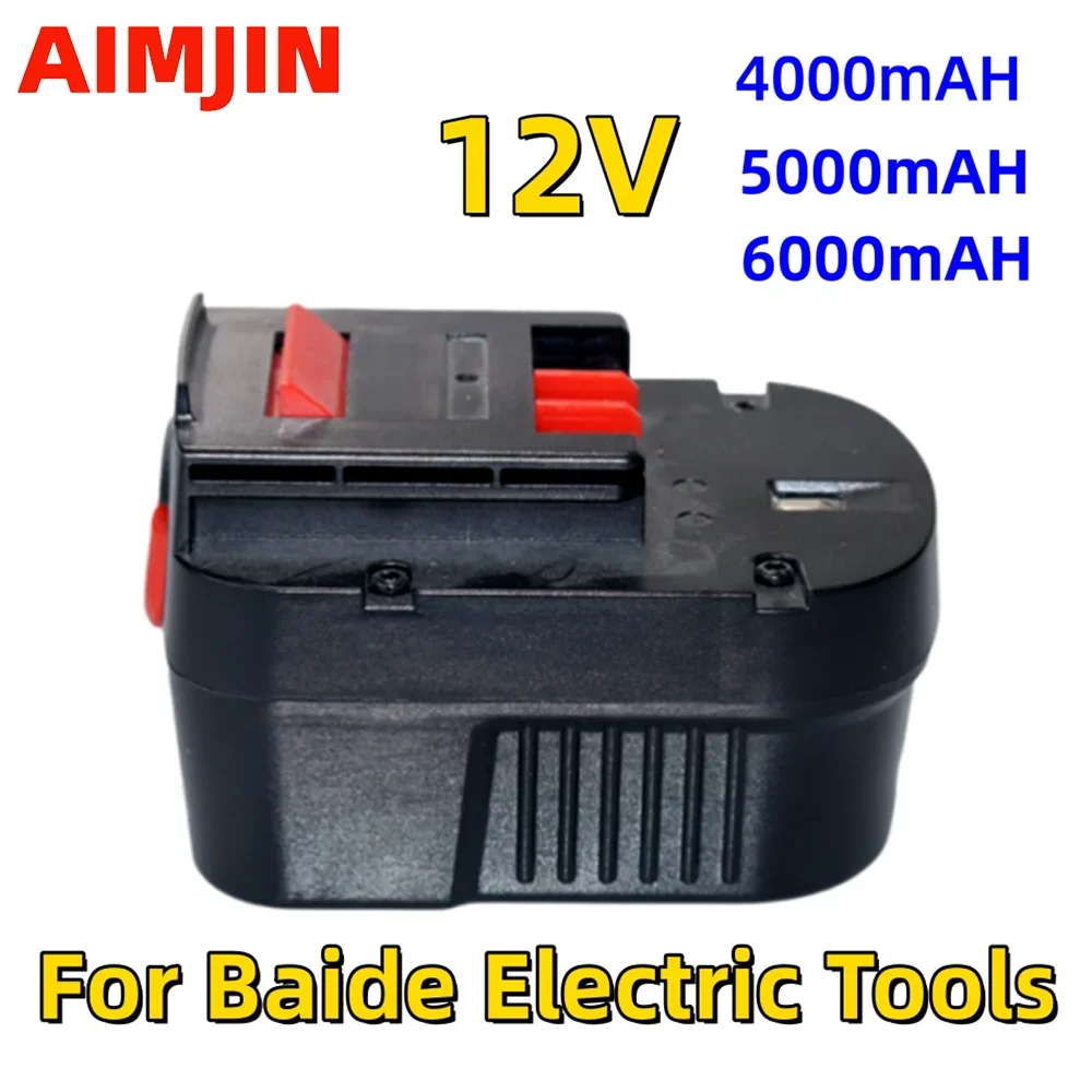 

12V 4.0/5.0/6.0Ah Rechargeable Tool Battery for Black&Decker A12 A12EX FSB12 FS120B A1712 HP12K HP12 Replacement Drill Battery