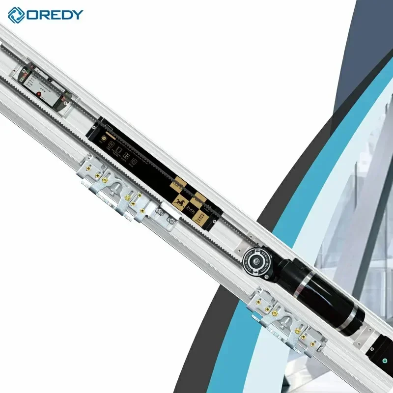 OREDY Kit macchina scorrevole per apertura automatica per porta resistente, chiudiporta scorrevole elettrico unti 300 kg