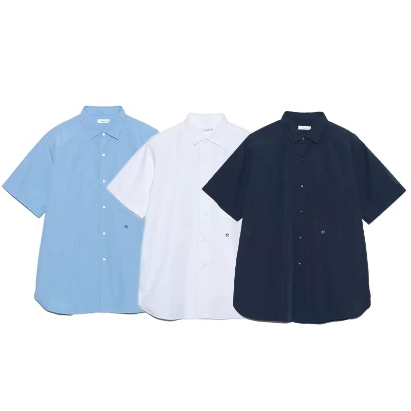 

Japanese solid color retro NANA casual loose short-sleeved shirt