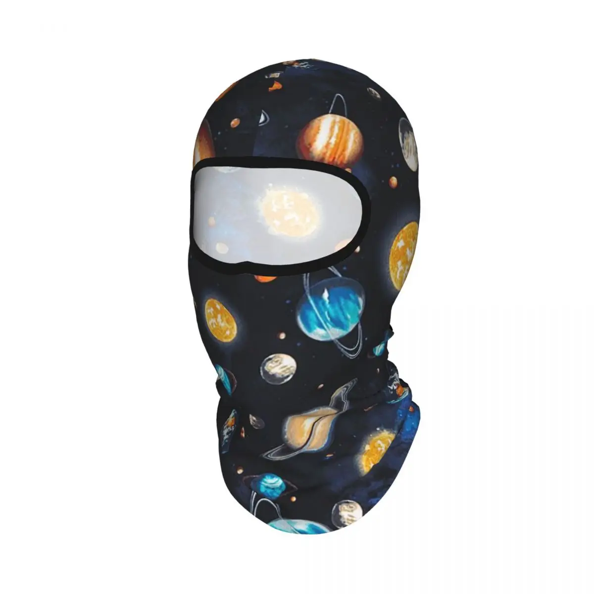 Solar System Space Planets Universe Breathable Thin Balaclava Full Face Mask Sun Protection Neck Gaiter For Motorcycle Fishing