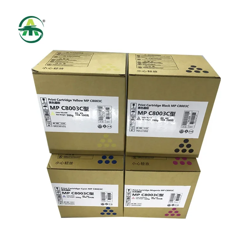 

4pcs/set MPC8003 Toner Cartridge for RICOH MP C6503 8003 IM C6500 C8000 Copier Cartridges Compatible Copier Spare Parts