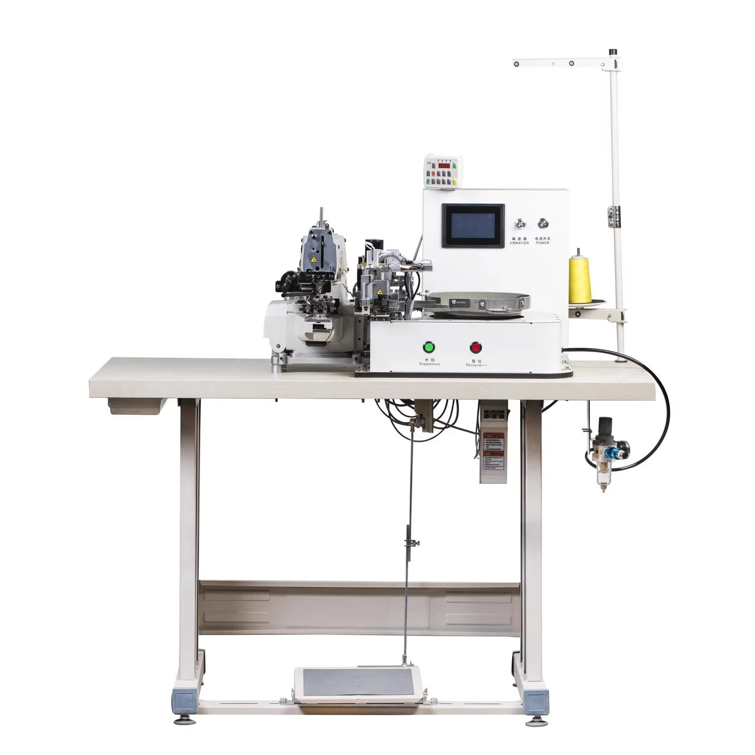 Electronic button machine + automatic button feeder 373 suits and shirts button sewing machine