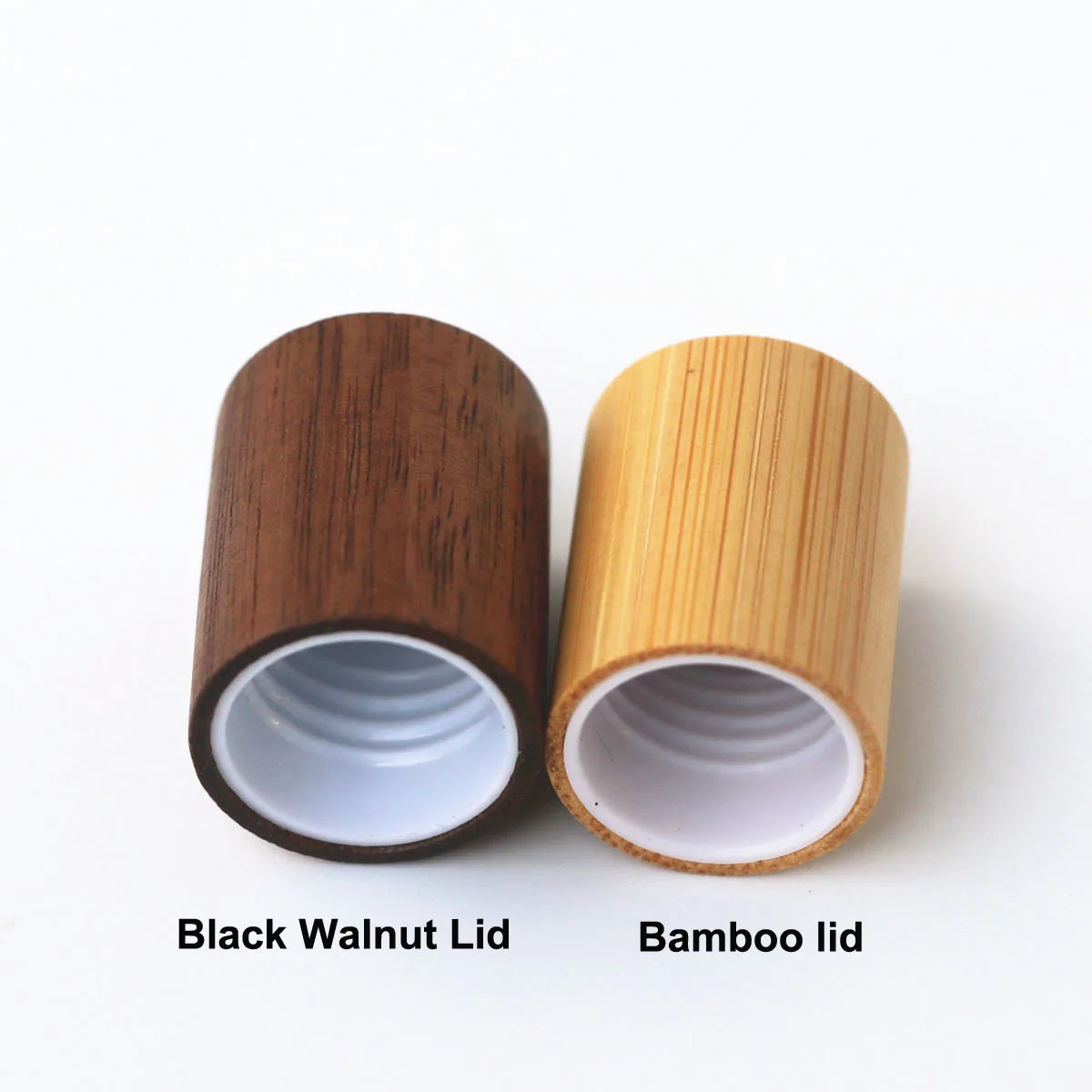 12X 24X 5ML 10ML Glass Essential Oil Roll On Bottles Natural Bamboo Wood Lid Perfume Vials Steel Roller Ball Refillable Portable