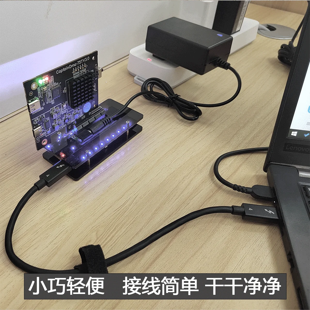 2025 NEW USB4 Thunderbolt PCIe Adapter Board DC 55x21 Power Compatible with Thunderbolt 4/3 40Gbps Connect 10GbE Network Card