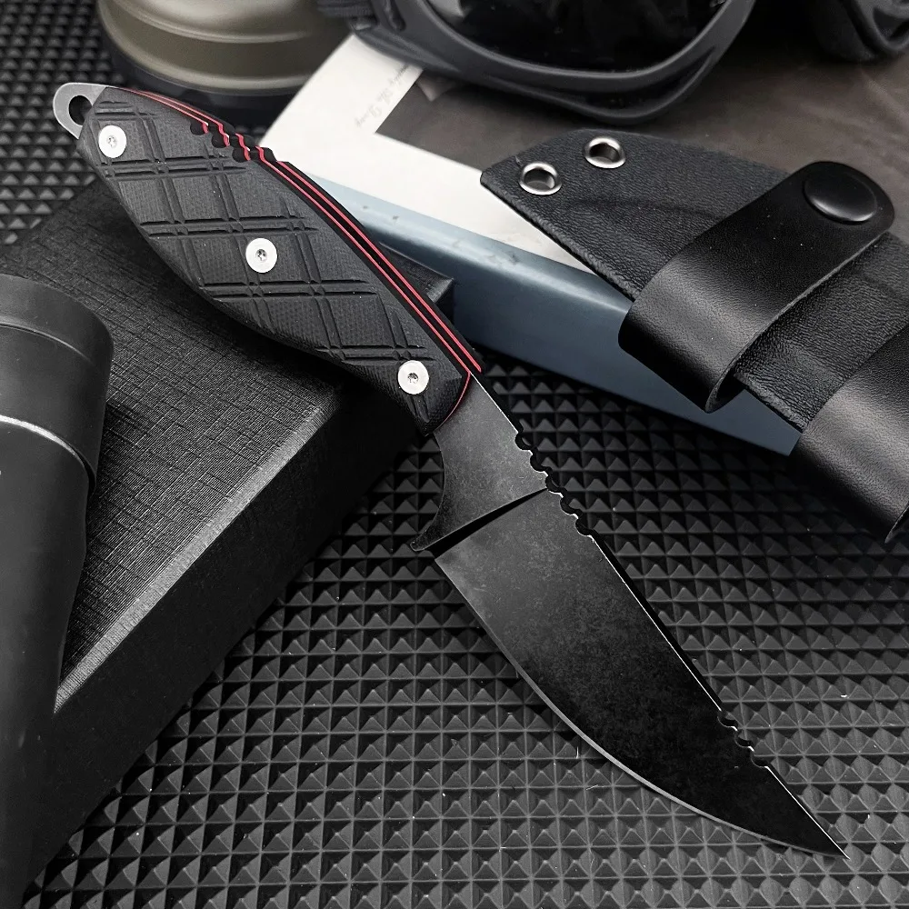 

New Style Outdoor Tactical Fixed Blade Knife 8Cr13Mov Blade G10 Handle Lightweight Durable Knives Utility EDC Straight Knife