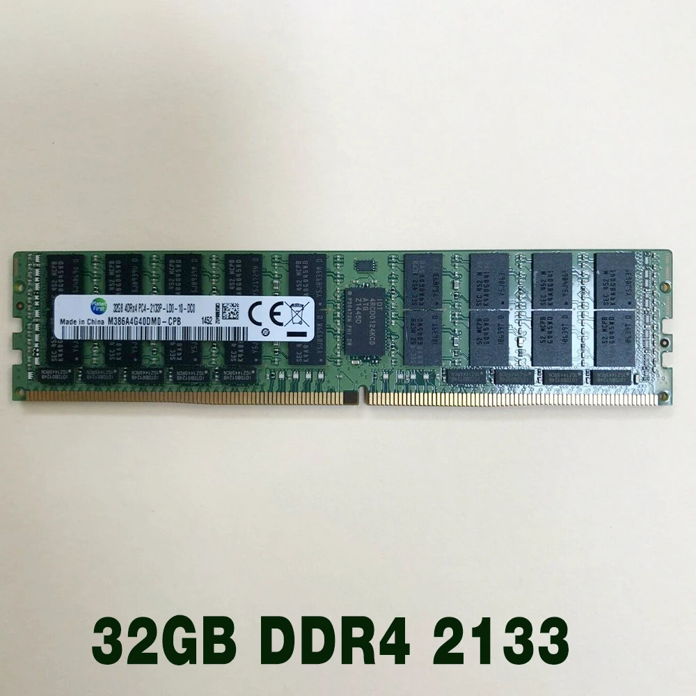 1 pcs For Samsung RAM 4DRX4 PC4-2133P M386A4G40DM0-CPB Server Memory Fast Ship High Quality 32GB DDR4 2133