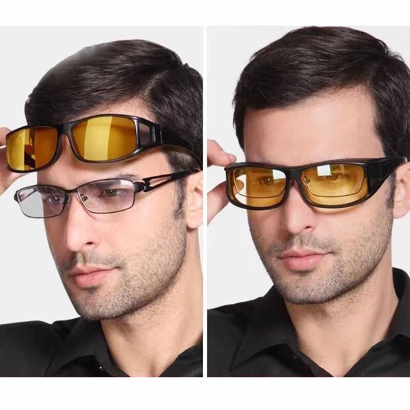 Gogle noktowizyjne antyodblaskowe okulary przeciwsłoneczne UV okulary ochronne wzmocnione światło jazda motocyklem okulary samochodowe akcesoria