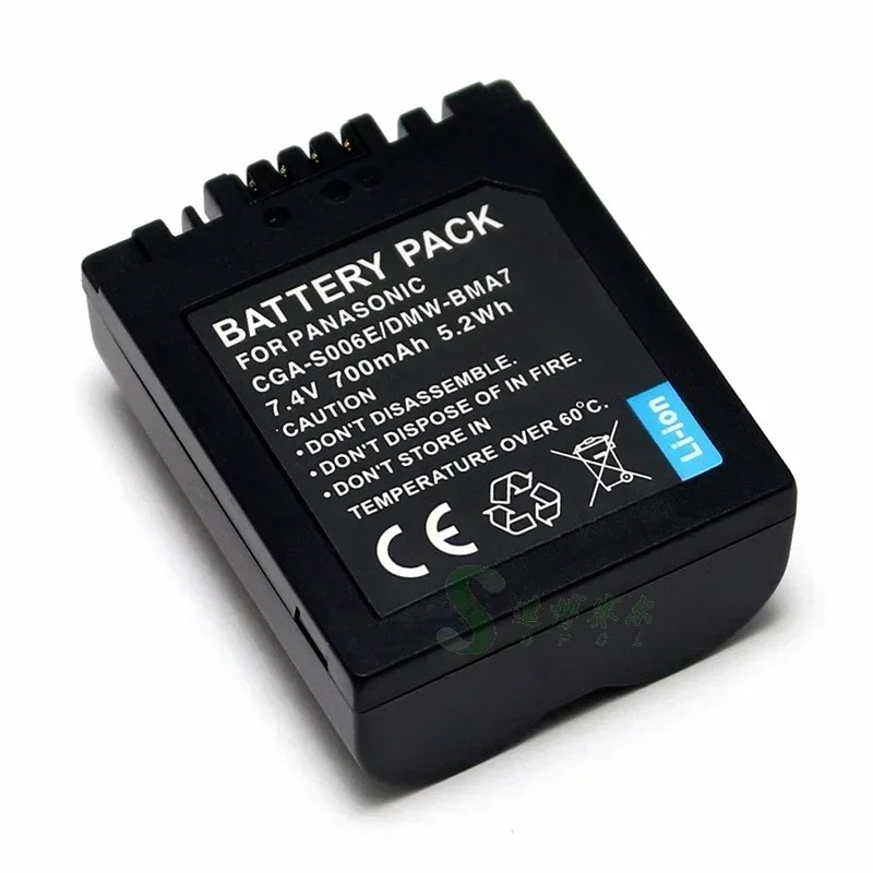 CGR-S006E Battery for Panasonic DMC-FZ50 FZ38 FZ35 FZ30 FZ28 FZ18 FZ8 FZ7 Camera Replace CGA-S006E DMW-BMA7 CGA-S006E CGR-S006