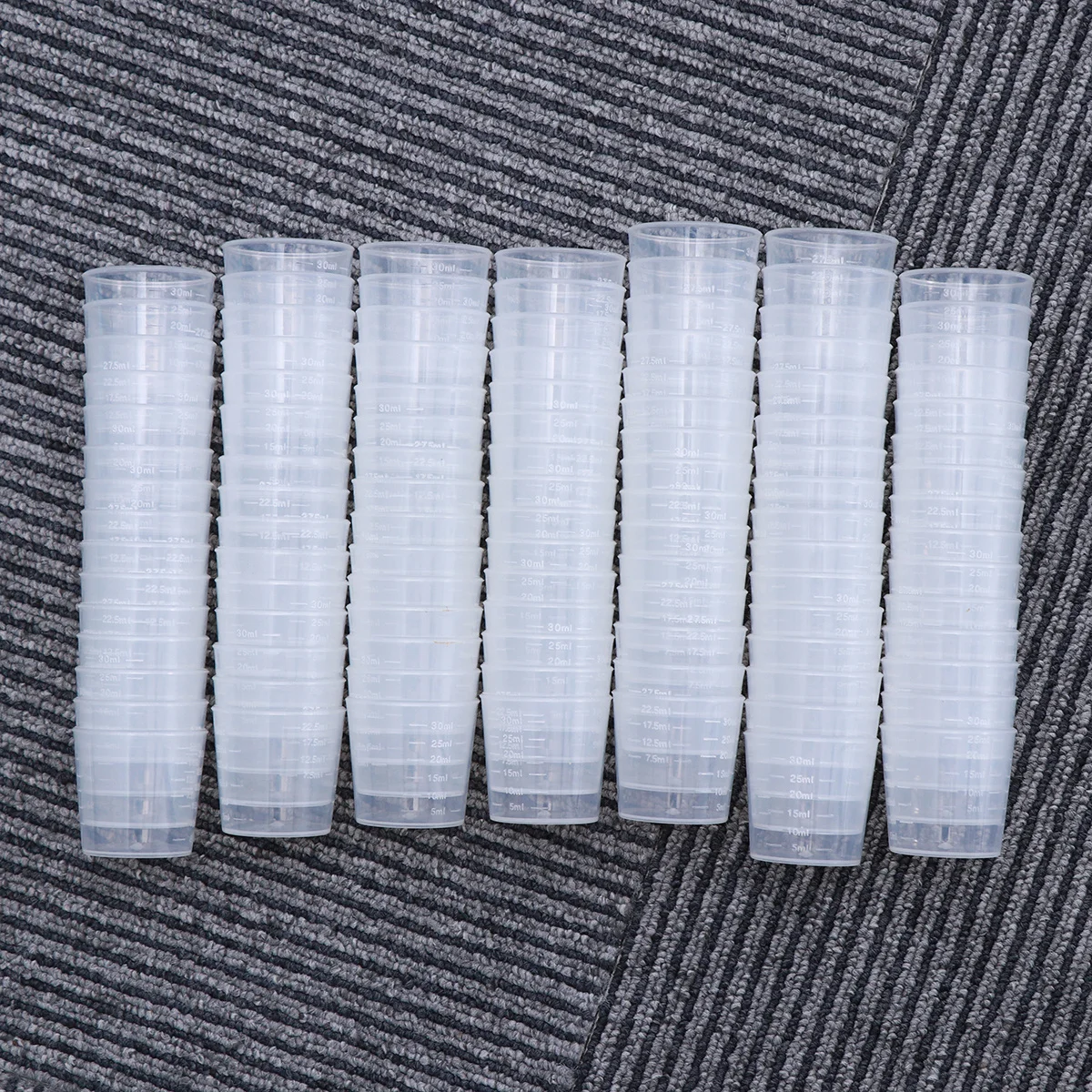 

60Pcs Plastic Graduated Cups 30ml Transparent Measuring Containers for Liquid Powder Dosage Cooking Laboratory