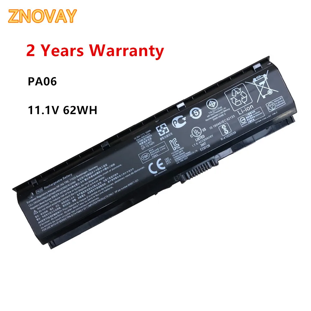 

ZNOVAY 5600mAh PA06 Laptop Battery For HP Omen 17-w000 17-w200 17-ab000 17t-ab200 HSTNN-DB7K 849571-221 849571-241 849911-850