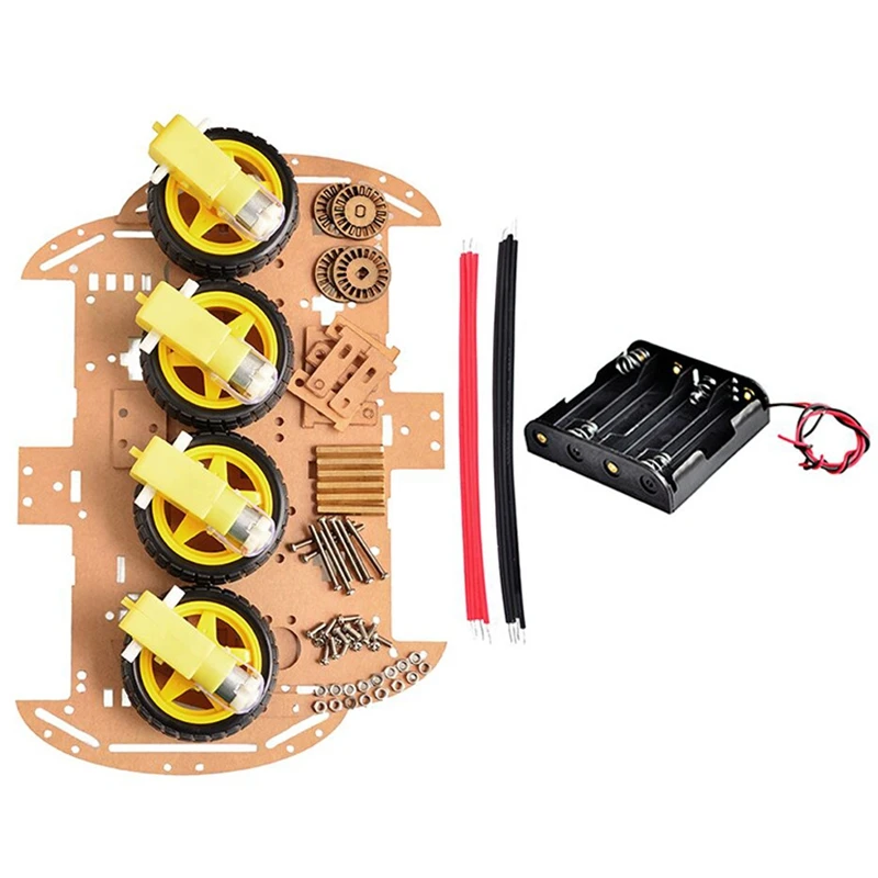 Intelligent Robot Assembly Car Kit DIY Electronic Kit To Build Robot Acrylic Car Base Car Learning Programming Kit