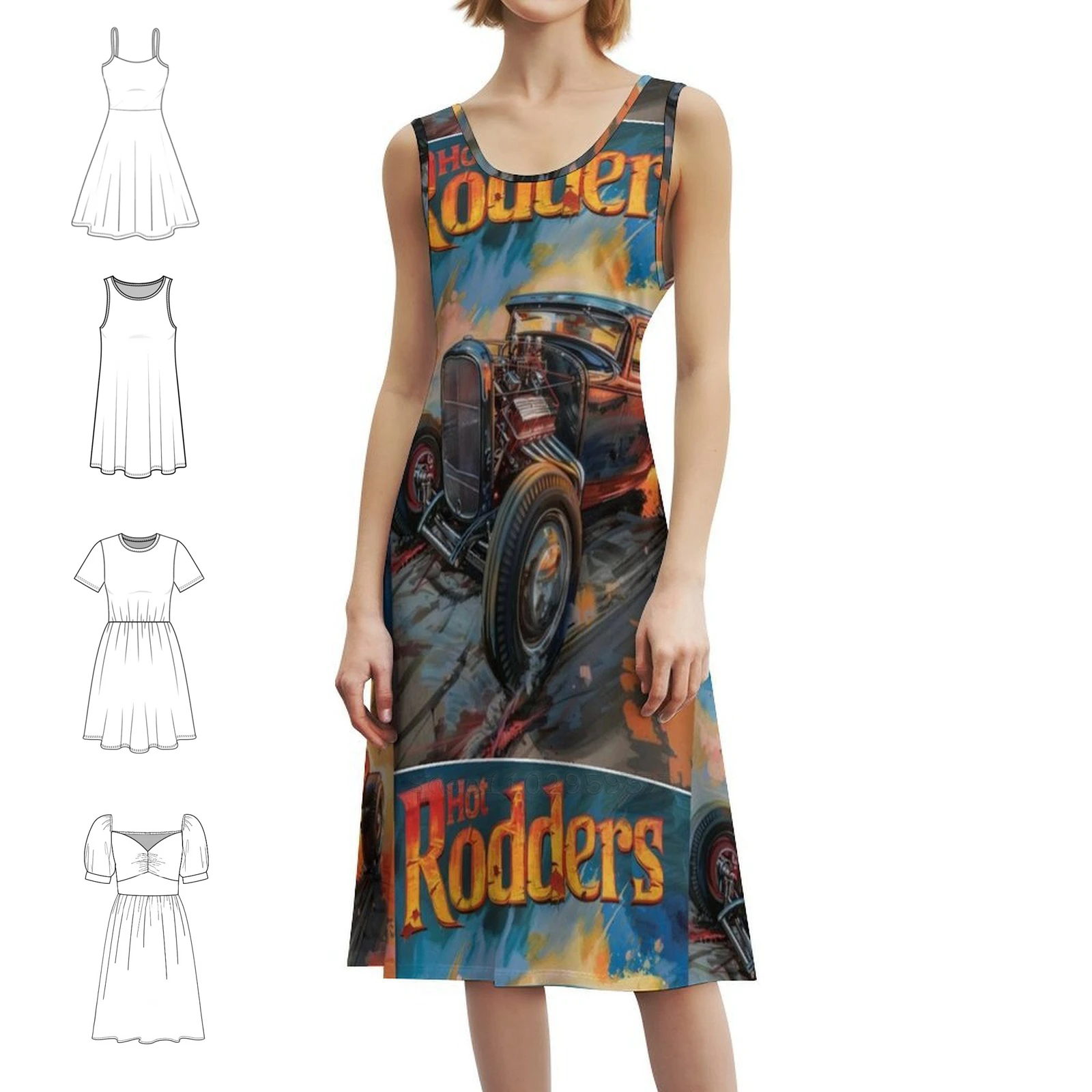 

Hot Rodders Korean Style Dress For Women Elegant Casual Dress For Party Or Daily Wear 4 Video Game Fan Art Post Apocalyptic